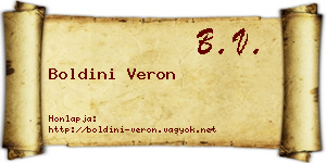 Boldini Veron névjegykártya